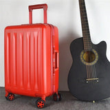 New 20 24 Inch Rolling Luggage Aluminium Frame Trolley Solid Travel Bag 20' Women Boarding Bag
