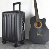 New 20 24 Inch Rolling Luggage Aluminium Frame Trolley Solid Travel Bag 20' Women Boarding Bag