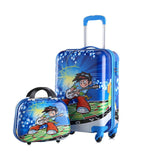 Children'S Cartoon Trolley Luggage Cute Animal Pattern Travel Suitcase 12"+20" Inch Multi-Style