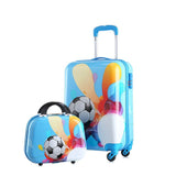 Children'S Cartoon Trolley Luggage Cute Animal Pattern Travel Suitcase 12"+20" Inch Multi-Style