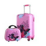 Children'S Cartoon Trolley Luggage Cute Animal Pattern Travel Suitcase 12"+20" Inch Multi-Style