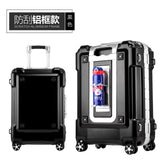 Metal Frame Suitcase Carry Cup Holder Luggage Rolling Fashion Tsa Women Suitcase 20" 24" 29"