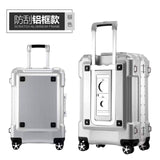 Metal Frame Suitcase Carry Cup Holder Luggage Rolling Fashion Tsa Women Suitcase 20" 24" 29"