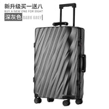 Travel Luggage Spinner Wheels Airplane Suitcase Aluminum Frame Alloy Rolling Business Trolley