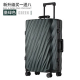 Travel Luggage Spinner Wheels Airplane Suitcase Aluminum Frame Alloy Rolling Business Trolley