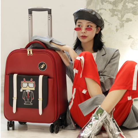 New Personalized Suitcase,Student Luggage,Light Trolley Bag,Male Universal Wheel 18 Inch Boarded