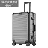 360 Degree Mute Universal Wheel Lock Password Trip Case,High Quality Pu Matte Trolley