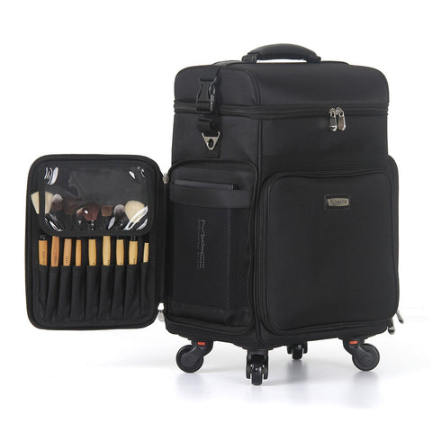 Trolley Cosmetic Box,Oxford Cloth Luggage,Multi-Function Makeup And Makeup Beauty Trolley
