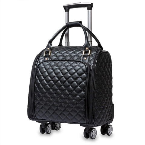 Pu Fashion Trolley Case,Korean Portable Trolley Bag, Men And Women Travel Boarding Bag 16