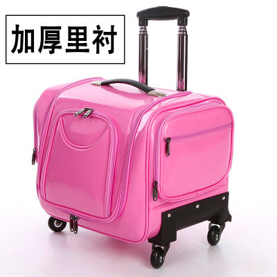Trolley Cosmetic Case,Professional Nail Art Tattoo Toolbox,Universal Wheel Luggage,Multi-Layer