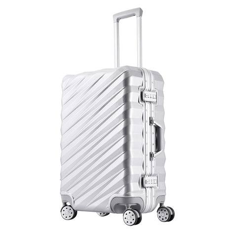 New Fashion 100% Aluminum Alloy Abs+Pc Case Rolling Luggage Spinner Suitcases Wheel 20 Inch