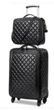 New Fashion 16/20/24 Size 100% Pu Rolling Luggage Spinner Brand Travel Suitcase Women Boarding
