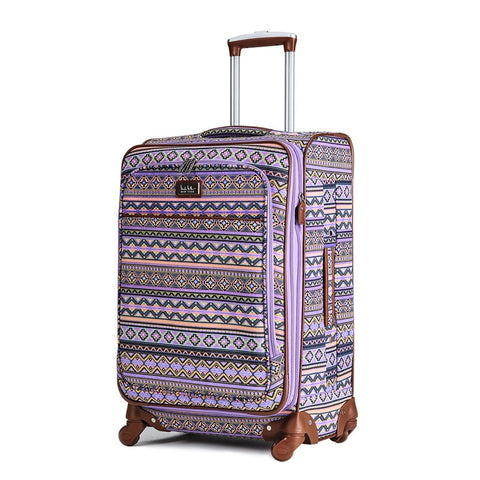 Travel Box Printing,Trolley Case For Men And Women,Soft Box Retro Ethnic Style Unisex,20/24/28 Inch