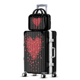 Pc Luggage Spinner Wheels Carry Ons Trolley Suitcase Men Women Boarding Fashion Bag 20"24"28"