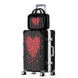 Pc Luggage Spinner Wheels Carry Ons Trolley Suitcase Men Women Boarding Fashion Bag 20"24"28"