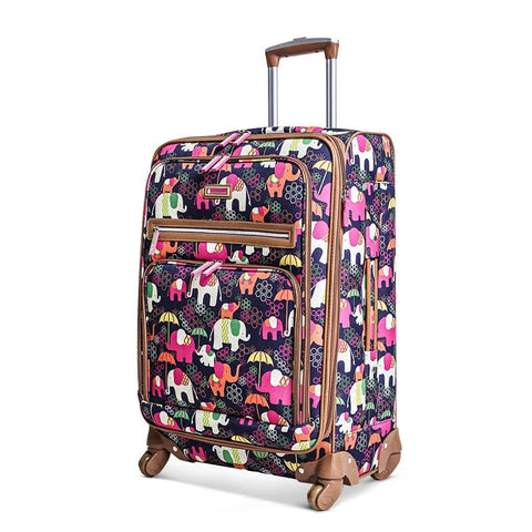 Women'S Fashion Trolley Case,Polyester Environmental Soft Box,20"Universal Wheel Boarding