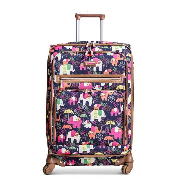 Women'S Fashion Trolley Case,Polyester Environmental Soft Box,20"Universal Wheel Boarding
