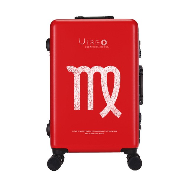 Traveling Luggage Bags With Wheels Spinner Unisex Cartoon Constellation Carry On Luggage Fashion