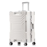Creative Aluminum Frame Trolley Case,Abs+Pc Personality Suitcase,Universal Wheel