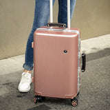 Aluminum Frame Suitcase,Multiwheel Luggage Carry-On,Nniversal Wheel Hardside Travel Box Drag