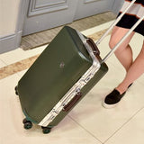 Aluminum Frame Suitcase,Multiwheel Luggage Carry-On,Nniversal Wheel Hardside Travel Box Drag
