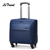 Letrend Wheel Luggage Metal Trolley Bag Men Travel Hand Trolley Men Bag Large Capacity Travel