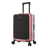 Casual Travel Trolley Luggage Aluminum Frame Tsa Alloy Business Rolling Luggage Airplane Suitcase
