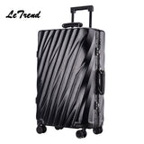 New 20 24 26 29 Inch Rolling Luggage Aluminium Frame Trolley Solid Travel Bag 20' Women Boarding