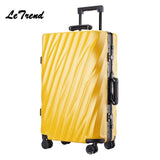 New 20 24 26 29 Inch Rolling Luggage Aluminium Frame Trolley Solid Travel Bag 20' Women Boarding