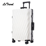 New 20 24 26 29 Inch Rolling Luggage Aluminium Frame Trolley Solid Travel Bag 20' Women Boarding
