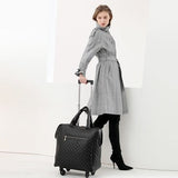 Carrylove Classic Luggage Series 18 Inch Size  Lattice  Pu Rolling Luggage Spinner Brand Travel