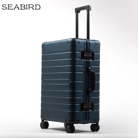 Seabird 20" 24" 28" Inch 100% Aluminium Spinner Travel Suitcase Hand Luggage Trolley With Wheel