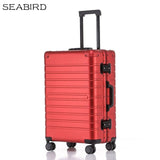 Seabird 20" 24" 28" Inch 100% Aluminium Spinner Travel Suitcase Hand Luggage Trolley With Wheel