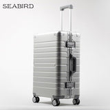 Seabird 20" 24" 28" Inch 100% Aluminium Spinner Travel Suitcase Hand Luggage Trolley With Wheel