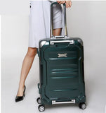 Aluminium Frame + Pc Shell Luggage Suitcase Bag, 20"24"29" Inch Rolling Trolley Case ,Men And Women