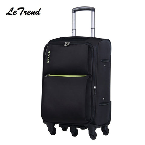 New Waterproof Oxford High Quality Travel Luggage Hand Trolley Men Boarding Suitcase Large Capacity