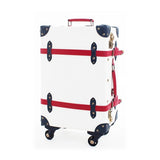 Quality Vintage Suitcase Wheels Pp+Pu Leather Rolling Luggage Spinner Women Retro Trolley 20 Inch