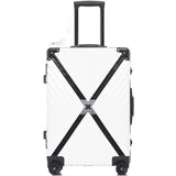 Letrend Aluminium Frame Spinner Rolling Luggage 24 Inch Men Retro Travel Bag Trolley Cabin