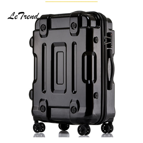 Letrend 29 Inch Personality Spinner Rolling Luggage High Capacity Trolley Students  Suitcases