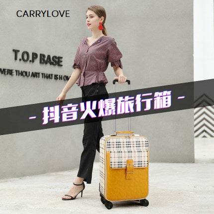 Carrylove Princess Travel, Fashion, Boarding 16/18/20/22 Inch Pu Rolling Luggage Spinner Brand