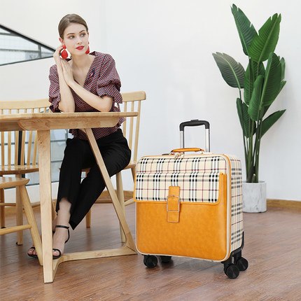 Carrylove Princess Travel, Fashion, Boarding 16/18/20/22 Inch Pu Rolling Luggage Spinner Brand