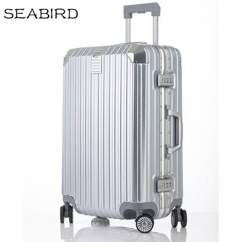Seabird 20"24"26"29 Inch Aluminum Frame Rolling Luggage Travel Trolley Bag Mala De Viagem With