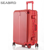 Seabird 20"24"26"29 Inch Aluminum Frame Rolling Luggage Travel Trolley Bag Mala De Viagem With