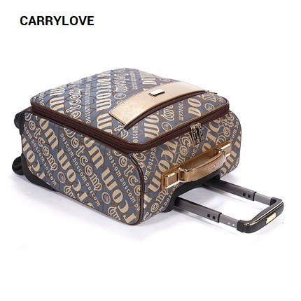Carrylove Fashion Luggage Series 20Inch Size High Quality Canvas Rolling Luggage Spinner Brand