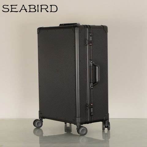 Seabird Aluminum Frame&Drawbars&Pc Tsa Scratch Resistant Travel Trolley Case Rolling Luggage Bags