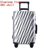 20"Business Boarding Box,Aluminum Frame Sitcase,Carry-Ons Trolley Case,24"26"28"Rolling