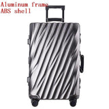 20"Business Boarding Box,Aluminum Frame Sitcase,Carry-Ons Trolley Case,24"26"28"Rolling