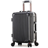 2018 Autumn And Winter New Fashion Aluminum Frame Trolley Case Pc Universal Wheel Business Suitcase