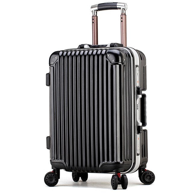 2018 Autumn And Winter New Fashion Aluminum Frame Trolley Case Pc Universal Wheel Business Suitcase