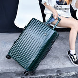 Large-Capacity Travel Trolley Case,High-Quality Abs+Pc Universal Wheel Luggage,Personalized Retro